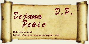 Dejana Pepić vizit kartica